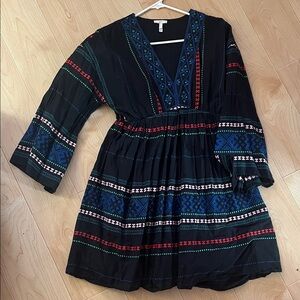 Bohemian Black and Blue Dress